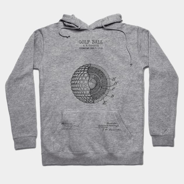 GOLF BALL patent Hoodie by Dennson Creative